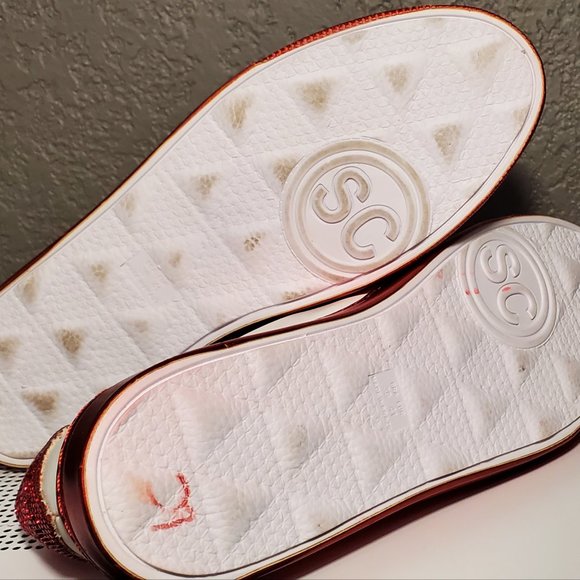 SCHUTZ White w/red Chrome bottom Sneaker - Picture 3 of 7